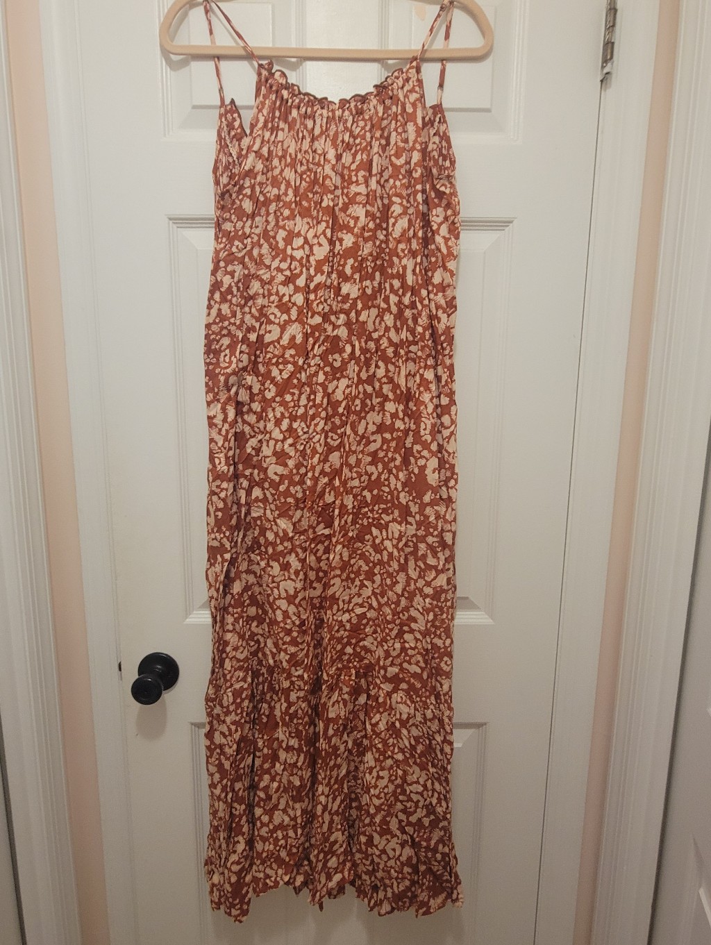 Anthropologie Flounced Maxi Lounge Dress